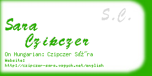 sara czipczer business card